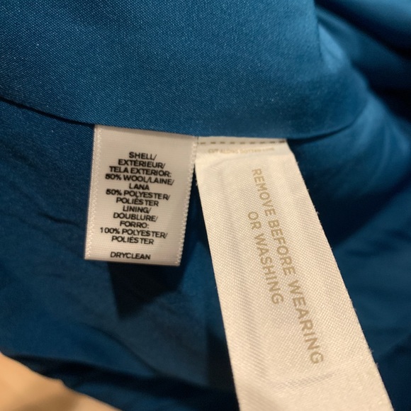NWOT | LOFT Turquoise Teal Blue Boucle Wool Coat - Picture 5 of 8
